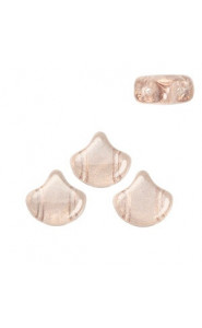 Ginko Leaf Beads 7.5x7.5mm Luster transparent rosaline